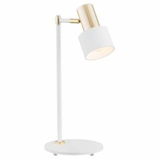 Argon Doria 4256 lampa lampka biurkowa kreślarska stołowa szkolna nowoczesna reflektor 1x15W E27 biały/złoty - wysyłka w 24h
