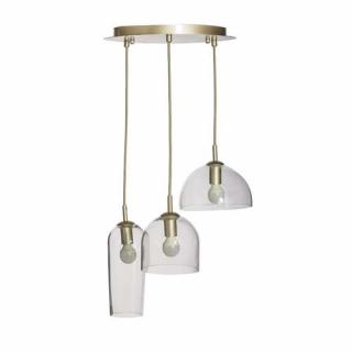 Azzardo Blanca 3 AZ3338 lampa wisząca zwis 3x40W E14 transparentny/brązowy