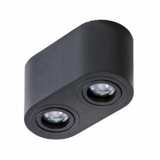 Azzardo BRANT 2 AZ2821 lampa sufitowa natynkowa podwójna oprawa spot 2x50W GU10 czarny