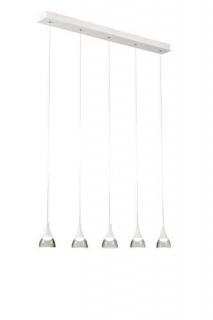 Azzardo DALMATIA AZ2848 lampa wisząca zwis 5x6W LED 3000K biały/transparentny - Negocjuj cenę