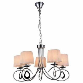 Candellux Arnika 35-21687 lampa wisząca zwis 5x40W E14 chrom/biały