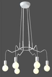 Candellux Basso 36-71026 lampa wisząca zwis 6x40W E27 biały mat