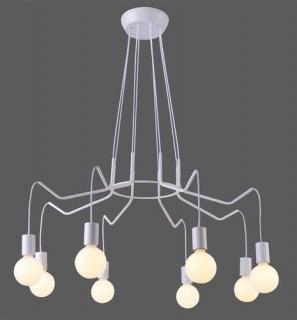 Candellux Basso 38-71040 lampa wisząca zwis 8x40W E27 biały mat