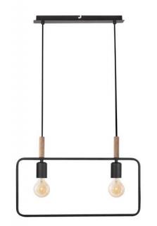 Candellux Frame 32-73518 lampa wisząca zwis 2x60W E27 czarny