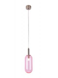 Candellux Ledea Fiuggi 50133212 lampa wisząca zwis 1x6W LED różowa
