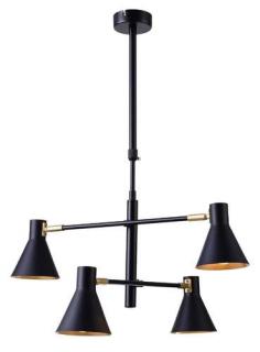 Candellux Less 34-72689 plafon lampa sufitowa 4x40W E14 czarny mat