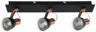 Candellux Markus 93-35608-M plafon lampa sufitowa 3x50W GU10 czarny / miedź