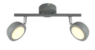 Candellux Mild 92-66749 plafon lampa sufitowa 2x6W LED 3000K szary