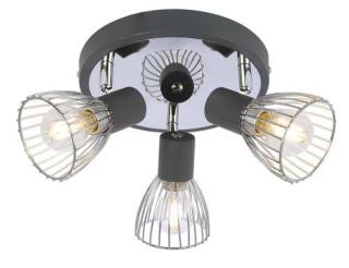 Candellux Modo 98-61546 plafon lampa sufitowa 3x40W E14 czarny / chrom