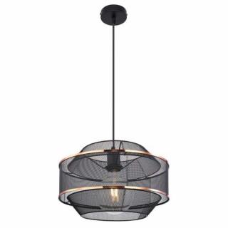 Globo Bellona 54020H1 lampa wisząca zwis 1x60W E27 czarna/złota