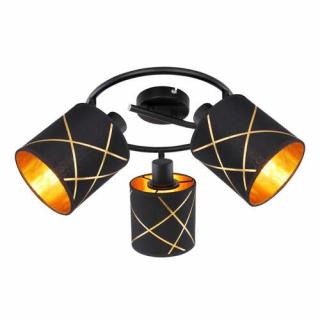 Globo Bemmo 15431-3 plafon lampa sufitowa 3x25W E27 czarny/złoty