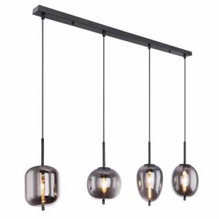 Globo Blacky 15345-4 lampa wisząca zwis 4x40W E14 czarna/grafitowa