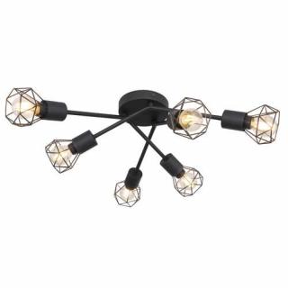 Globo Xara I 54802S-6 plafon lampa sufitowa 6x49W E14 czarny