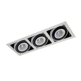 Italux Alesso plafon lampa sufitowa 3x54W LED biała/czarna matowa GL7116-3/54W WH+BL