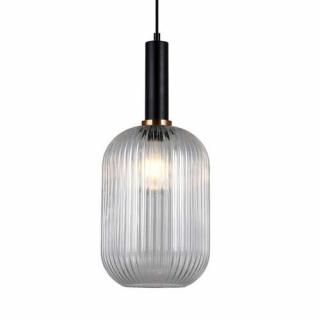 Italux Antiola PND-5588-1L-BK+CL lampa wisząca zwis 1x40W E27 czarny/przezroczysty - wysyłka w 24h