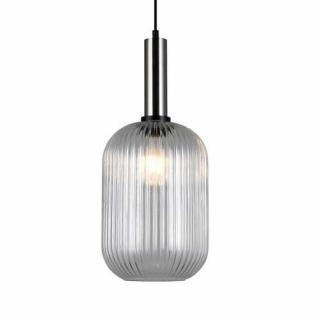 Italux Antiola PND-5588-1L-SC+CL lampa wisząca zwis 1x40W E27 nikiel satynowany/przezroczysty