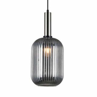 Italux Antiola PND-5588-1L-SC+SG lampa wisząca zwis 1x40W E27 nikiel satynowany/dymiony