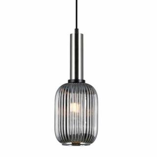 Italux Antiola PND-5588-1M-SC+SG lampa wisząca zwis 1x40W E27 nikiel satynowany/dymiony