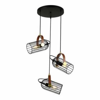 Italux Antoin PND-2445-3-BK lampa wisząca zwis 3x40W E27 czarny