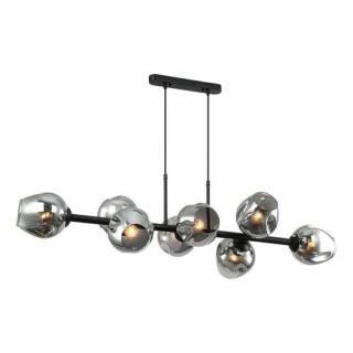 Italux Borgo PND-30843-8 BK+SG lampa wisząca zwis 8x40W E27 czarna/dymiona