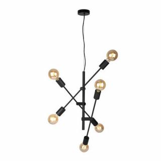 Italux Ferreia PND-5986-6-BL lampa wisząca zwis 6x40W E27 czarna