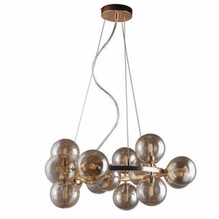 Italux Marbelio PND-6161-15 GO+CO lampa wisząca zwis 15x28W G9 dymiona/złota