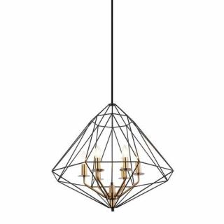 Italux Maresmo PEN-6369-6-BKBR lampa wisząca zwis 6x40W E14 czarna /złota