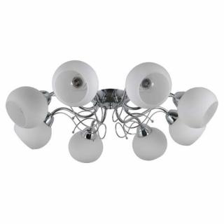 Italux Masseri PND-6895-8 plafon lampa sufitowa 8x40W E27 chrom/biała