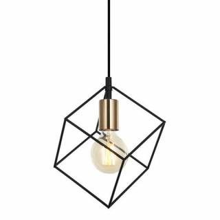 Italux Morestel MDM-4244/1 BK+BRO lampa wisząca zwis 1x40W E27 czarna/złota