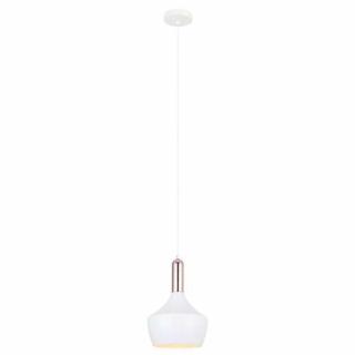 Italux Ophelia MDM-3028/1 W+COP lampa wisząca zwis 1x60W E27 biała/miedziana