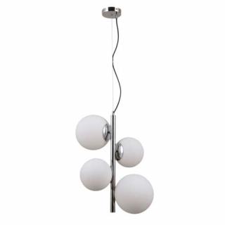 Italux Riga PND-44213-4B-CH lampa wisząca zwis 2x5W E27+E14 biała/chrom