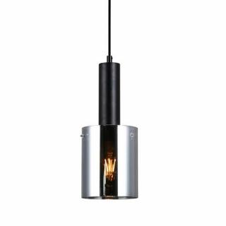 Italux Sardo PND-5581-1-BK+SG lampa wisząca zwis 1x40W E27 czarny/dymiony - wysyłka w 24h