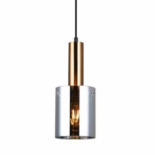 Italux Sardo PND-5581-1-BRO+SG lampa wisząca zwis 1x40W E27 mosiężny/dymiony