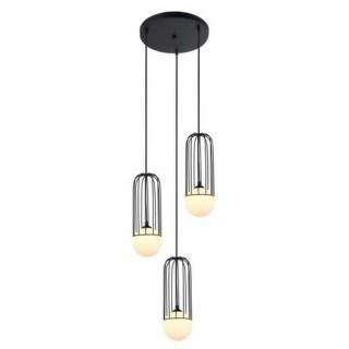 Italux Simon MDM-3938/3 BK lampa wisząca zwis 3x25W G9 czarna