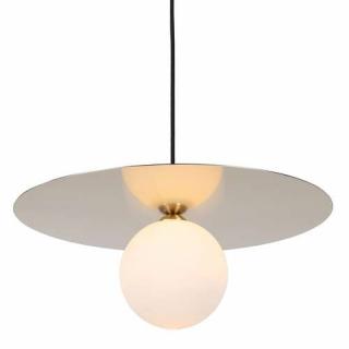 Italux Spoletto PND-201923-1 lampa wisząca zwis 1x40W G9 złoty/biały