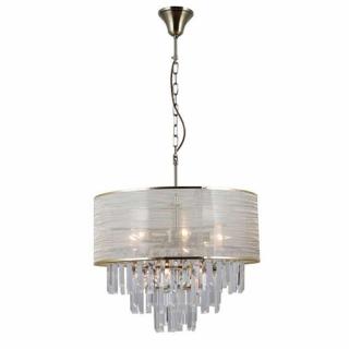 Italux Torreia PND-45660-8 lampa wisząca zwis 2x40W E14 mosiądz