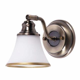 Kinkiet lampa oprawa Rabalux Grando 1x40W E14 mosiądz/biały 6545