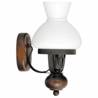 Kinkiet lampa ścienna Rabalux Petronel 1x60W E27 czarny mat/orzech 7077