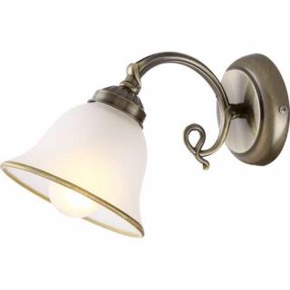 Kinkiet oprawa lampa ścienna Globo Odin 1x60W E27 mosiądz antyczny 60208W