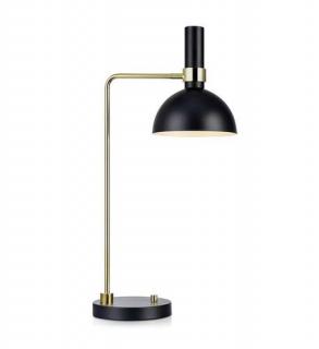 Lampa lampka oprawa stołowa Markslojd Larry 1x60W E27 czarny/złoty 106973