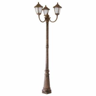 Lampa stojąca zewnętrzna Rabalux Madrid 3x60W E27 IP43 antyczny złoty/biały 8379