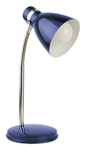 Lampa stołowa lampka biurkowa Rabalux Patric 1x40W E14 niebieski/chrom 4207