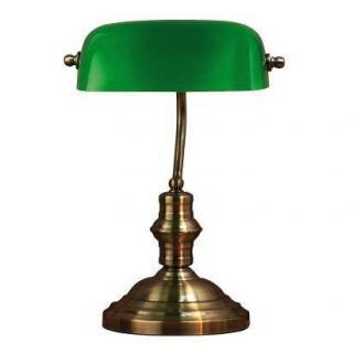 Lampa stołowa Markslojd Bankers 105931 1x40W E14 patyna/zielona