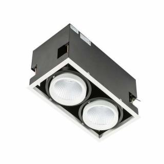 Lampa sufitowa Italux Vertico Double GL7108-2/2X18W 3000K WH+BL spot 2x18W LED biały mat/czarny