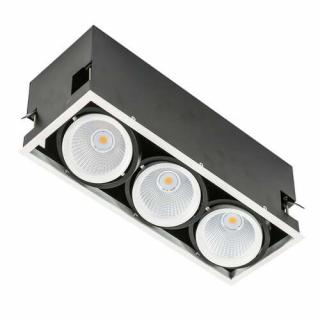 Lampa sufitowa Italux Vertico Triple GL7108-3/3X18W 3000K WH+BL spot 3x18W LED biały mat/czarny