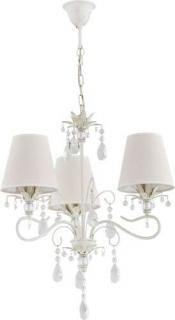 Lampa wisząca Alfa Lukrecja 21063 zwis żyrandol 3x40W E14 biały, złoty, ecri