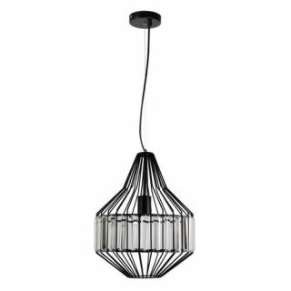 Lampa wisząca druciana zwis żyrandol Candellux Alvaro 1 1x40W E27 czarny 31-55163