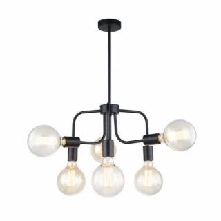 Lampa wisząca Italux Kristy MDM-3678/6 BK 6x60W E27 czarna