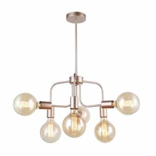 Lampa wisząca Italux Kristy MDM-3678/6 IGD 6x60W E27 złota - wysyłka w 24h