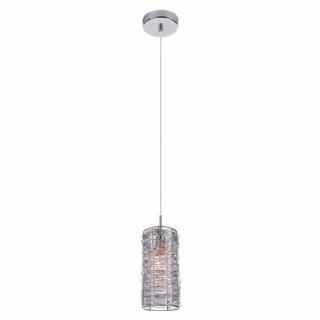 Lampa wisząca Italux Linton MDM2136/1 zwis 1x40W E14 srebrna